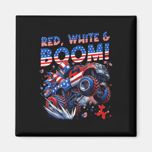 Íman Vermelho Branco E Boom - Grande Caminhão de 4 de J