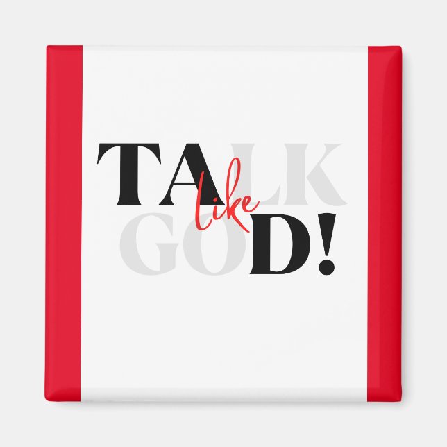 Íman vermelho, branco e preto (Frente)