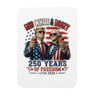 Íman Vermelho Branco Embriagado Trump George Washington