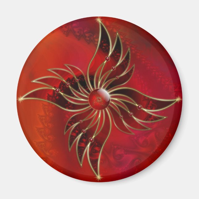 Íman Vermelho como o ímã da chama (Frente)