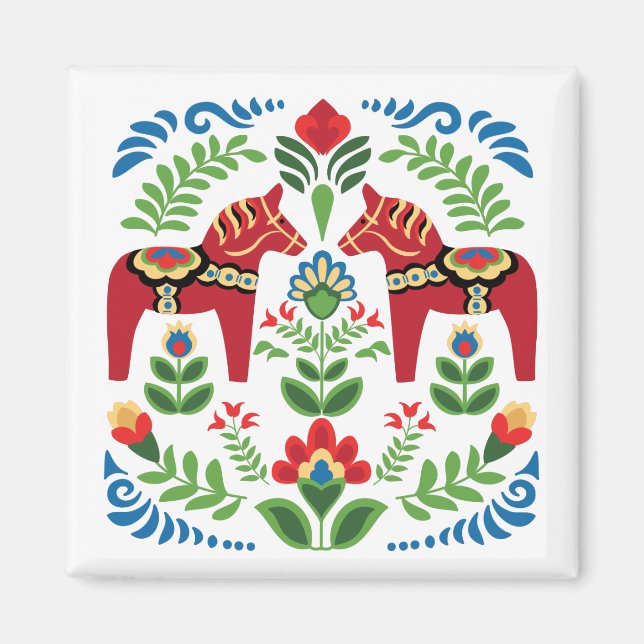 Íman Vermelho Dala Sueco (Frente)