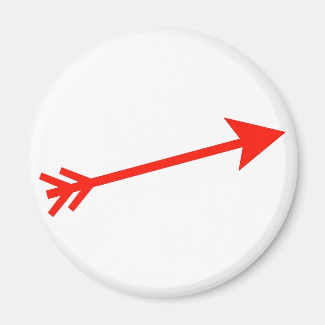 Íman Vermelho de Seta 15° O MUSEU Zazzle Dons (Frente)
