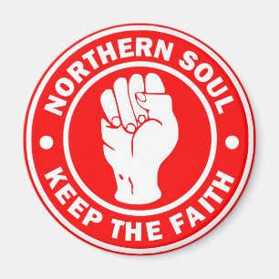 Íman vermelho do norte do logotipo da alma