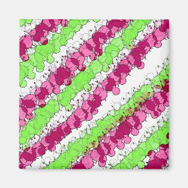 Íman Vermelho e Verde Salpico Desgastado