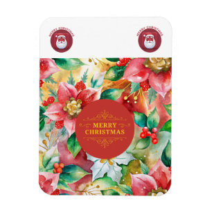 Íman Vermelho Elegante e Dourado Natal