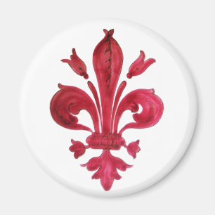 ÍMAN VERMELHO FLEUR DE LISE