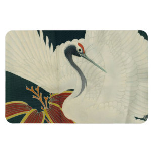Íman Vermelho japonês belas artes coroadas do vintage