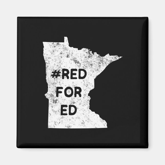 Íman Vermelho Para Ed Minnesota Professor Educação Públ (Frente)