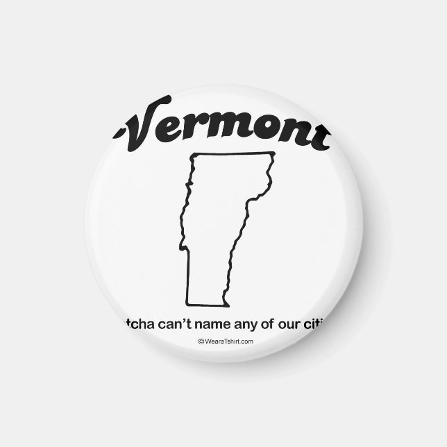 Íman VERMONT - Camisas e engrenagens "VERMONT STATE MOT (Frente)
