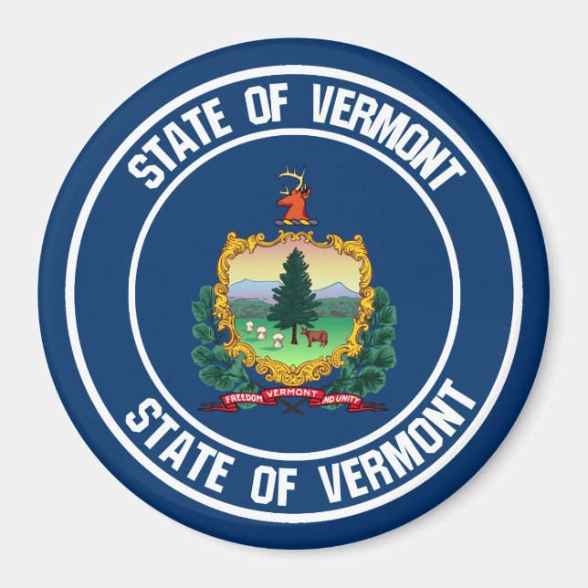 Íman Vermont Round Emblem (Frente)
