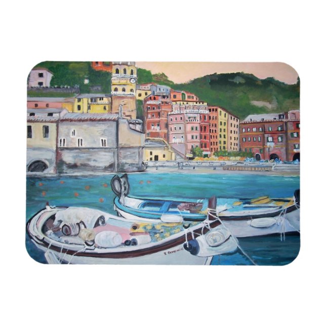 Íman Vernazza Harbor, Itália Magnets (Horizontal)
