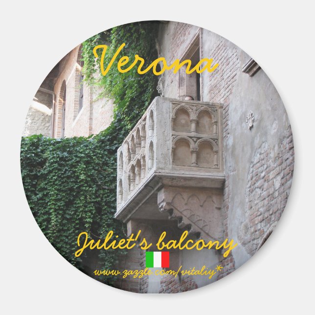 Íman Verona Itália design da varanda de Julieta (Frente)