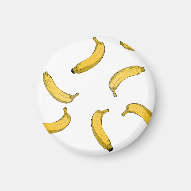 Íman Versão do esboço do padrão da banana (Frente)