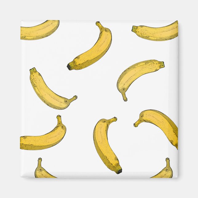 Íman Versão do esboço do padrão da banana (Frente)