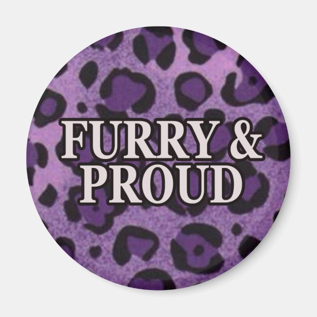 Íman Versão Furry & Proud Magnet Leo (Frente)