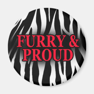 Íman Versão peludo & orgulhosa da zebra do ímã