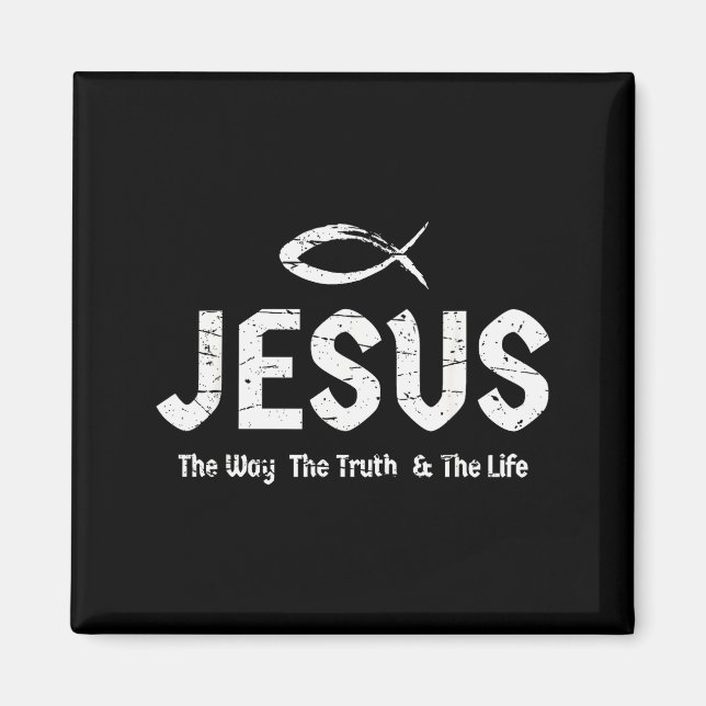 Íman Versículo Bíblico João 14_6 Jesus O Caminho Verdad (Frente)