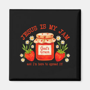Íman Versículo da Bíblia Cristã Fé Morango Jesus É Meu