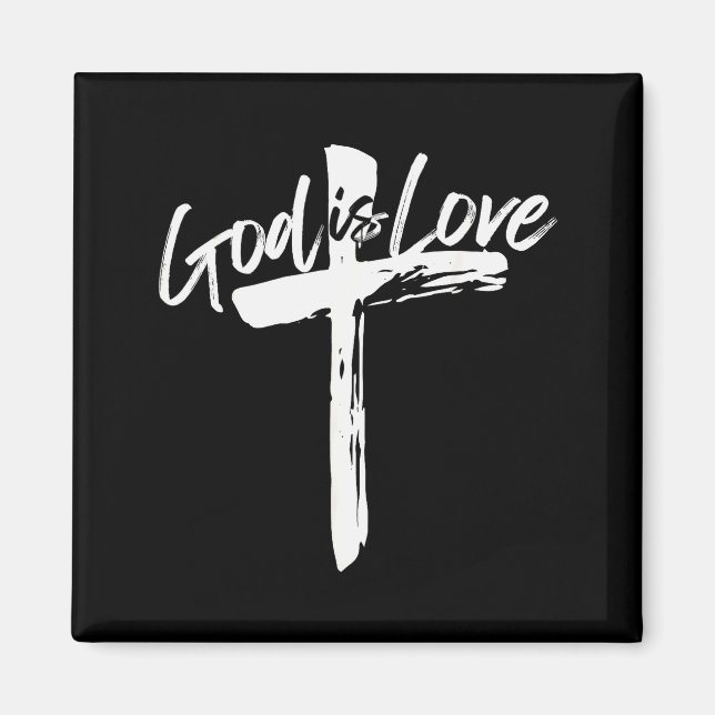 Íman Versículo da Bíblia João 4_8 Deus É Amor Fé Cristã (Frente)