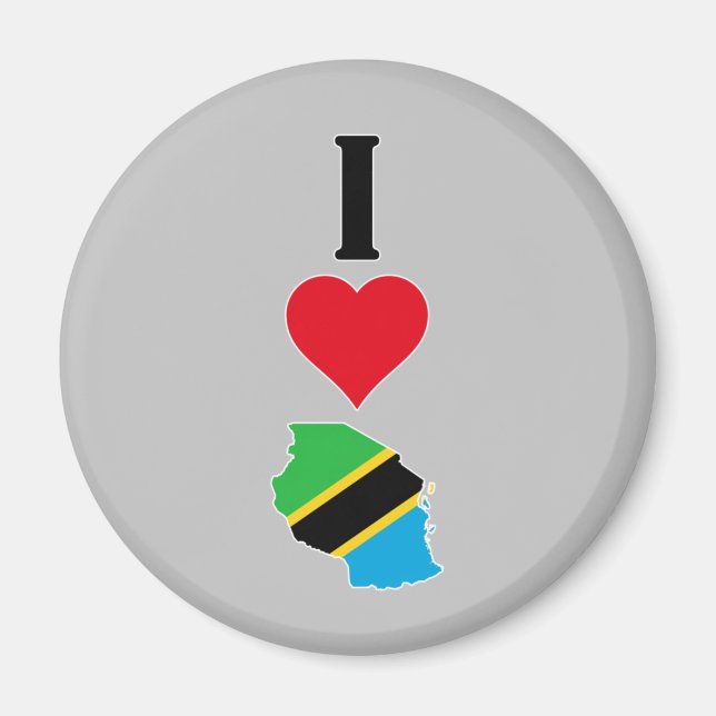 Íman Vertical I Love Tanzania / I Heart Tanzania (Frente)
