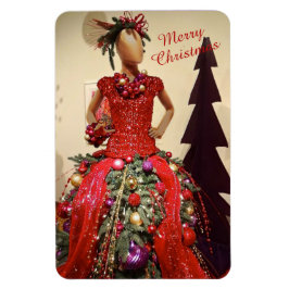Íman Vestido Afrocêntrico de Mannequin Árvore de Natal