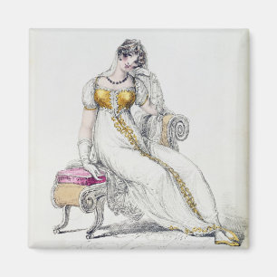 Íman Vestido de noite ou vestido de casamento, placa de