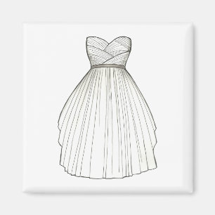 Íman Vestido de Noiva para a Noiva Futura Chá de Panela