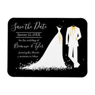 Íman Vestido & Tux - Ímã de Guardar a Data