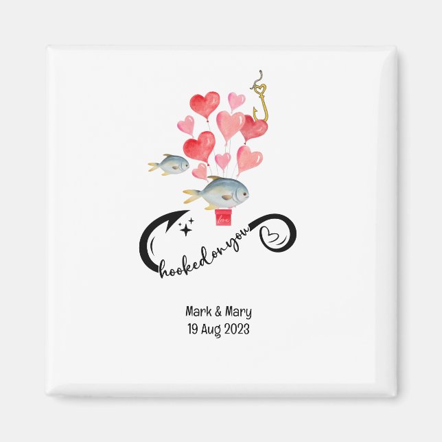 Íman Vestidos de vocês amantes da pesca Casamento Water (Frente)