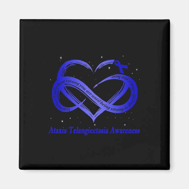 Íman Vestir Azul Para Ataxia Telangiectasia Aviso (Frente)