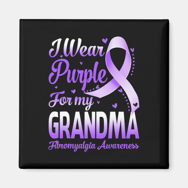 Íman Vestir Roxo Para Minha Vovó Fibromialgia Sensibili (Frente)