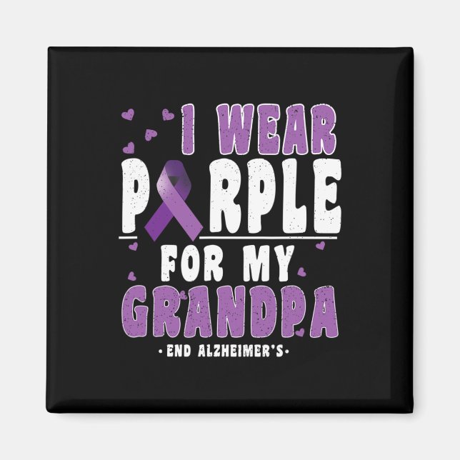 Íman Vestir Roxo Para O Avô Alzheimer Alzheimer Alzheim (Frente)