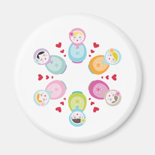 Íman VESTUÁRIO: bonecas de babushka - mandala