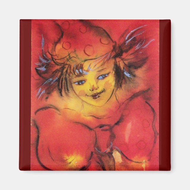 ÍMAN VESTUÁRIO COM BORRACHA VERMELHA (Frente)