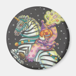 ÍMAN VESTUÁRIO DO CIRCO SONORO, ZEBRA UNICORN MAGNET
