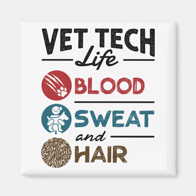Íman Vet Tech Life Sangue Suor e Cabelo (Frente)
