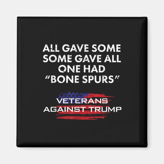 Íman Veteranos Antirtrump Draft Dodger Bone Spurs Para  (Frente)