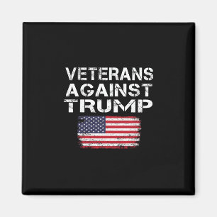 Íman Veteranos Contra Trump Camiseta Veteranos Militare