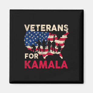Íman Veteranos Do Exército De Bandeira Kamala Americano