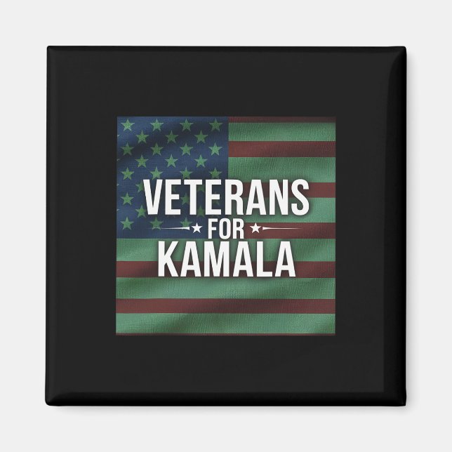 Íman Veteranos Votando Para Kamala Harris 2024 (Frente)