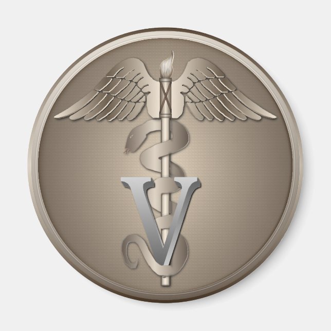 Íman Veterinarian Caduceus (Frente)