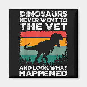 Íman Veterinário Dinossauro Veterinário Divertido Vida