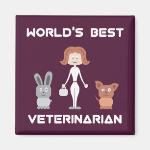 Íman Veterinário fêmea do mundo dos desenhos animados