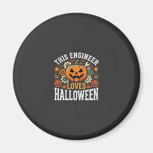 Íman Vetor de Abóbora de Engenheiro de Halloween