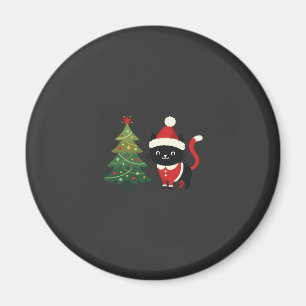 Íman Vetor de árvore de Natal do gato de Natal