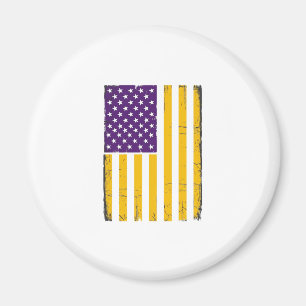 Íman Vetor de bandeira americana roxa e dourada desgast