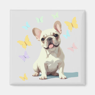 Íman Vetor de Buldogue Francês pintando um animal adorá