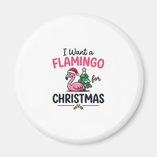 Íman Vetor de Citação de Natal de Flamingo
