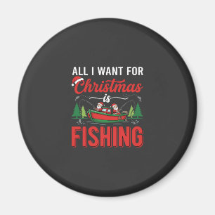 Íman Vetor de Férias do Papai Noel de Natal Pescando