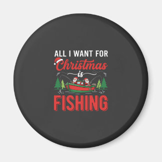 Íman Vetor de Férias do Papai Noel de Natal Pescando